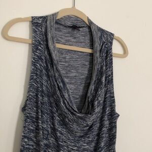 Olivia Sky Navy Heathered Knit Top